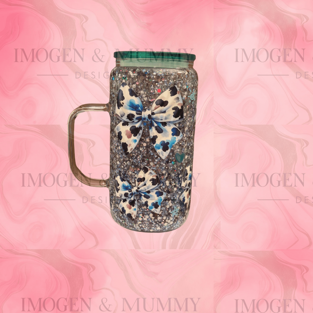 20oz glass with handle - Imogen & Mummy Designs