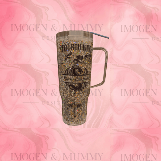 40oz Book inspired fourth wing tumbler - Imogen & Mummy Designs