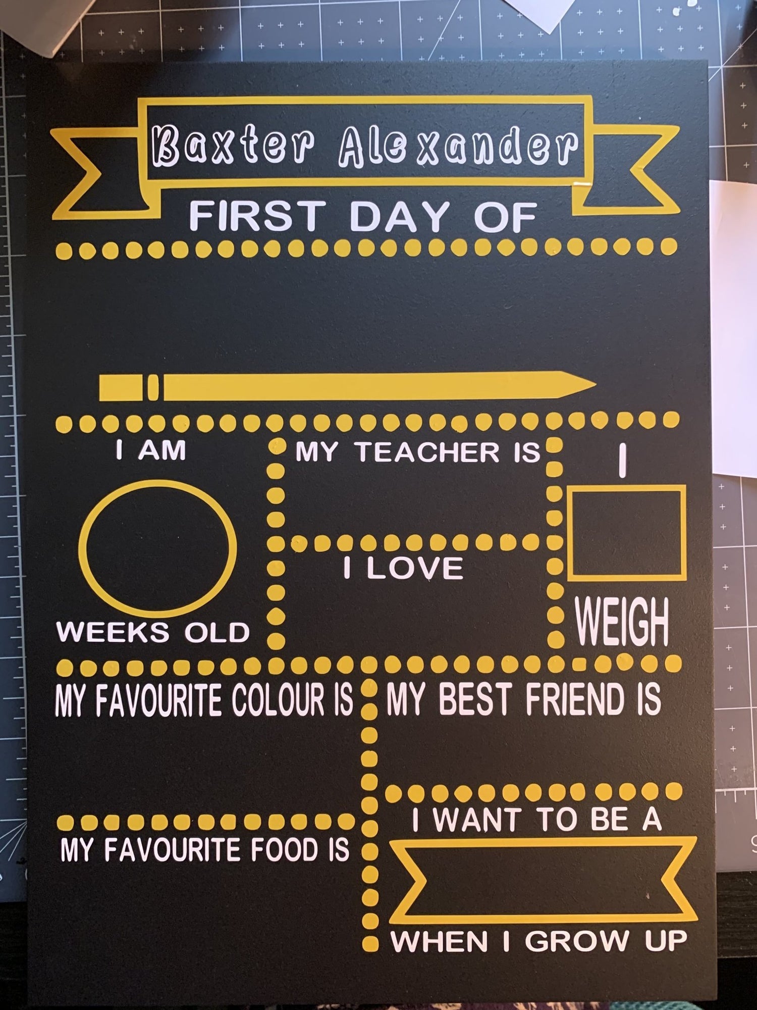 First Day of Boards - Imogen & Mummy Designs