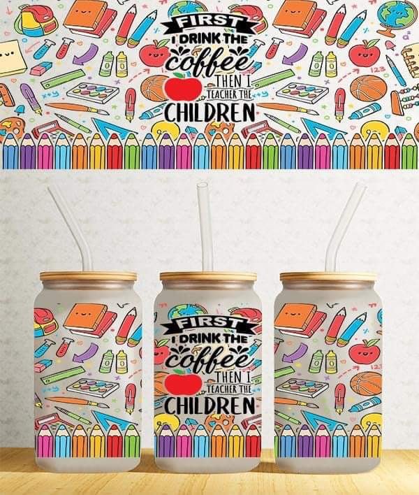 Teacher 16oz Libby cups - Imogen & Mummy Designs